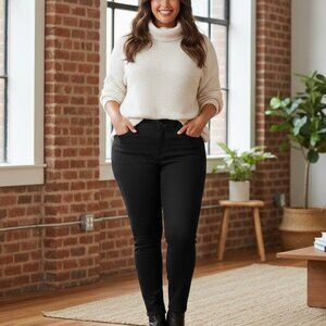 SPANX Black Jean-ish Ankle Leggings - Plus size 1x